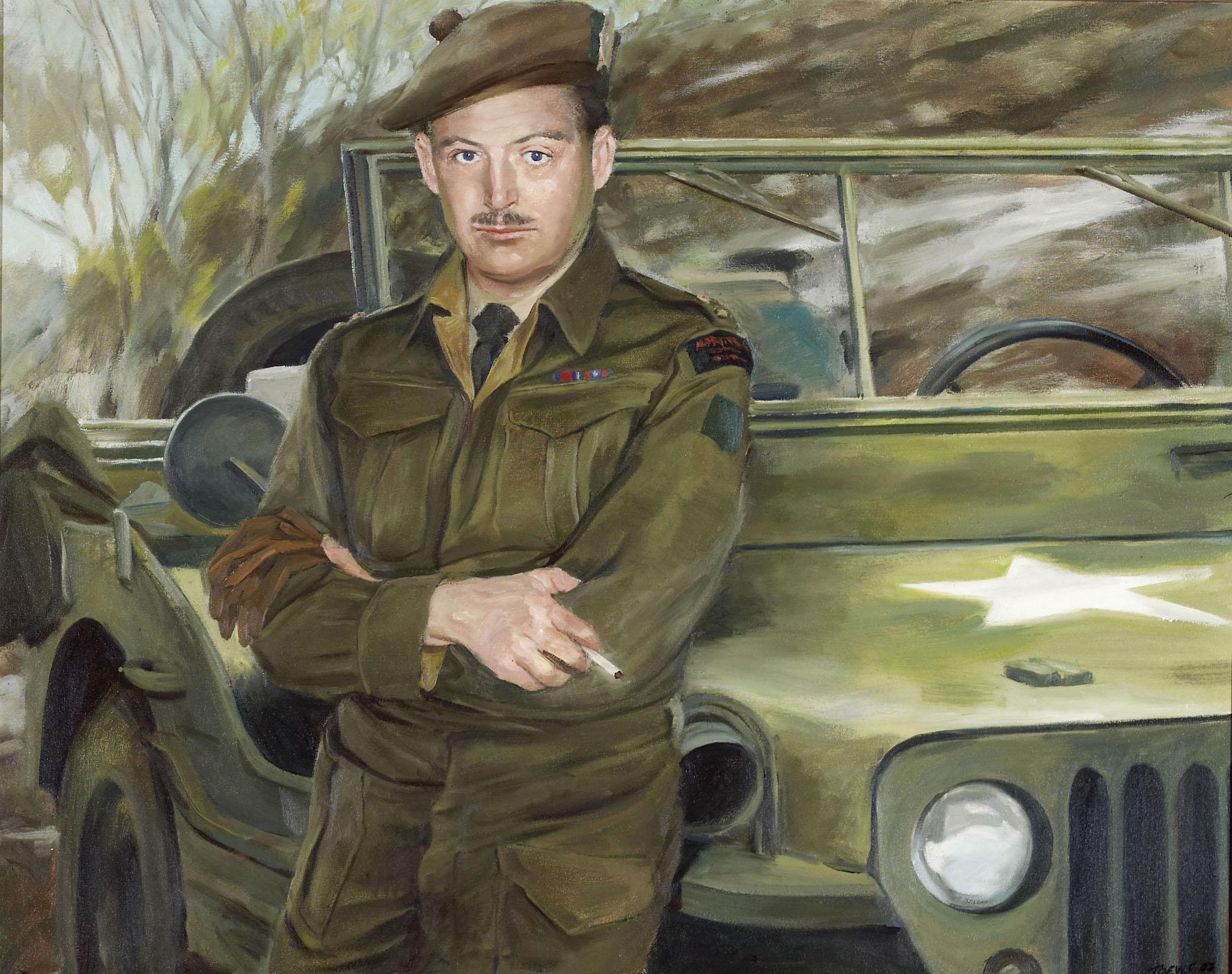 Lorne Toews, oil portrait of Lt-Col John David Stewart, DSO.