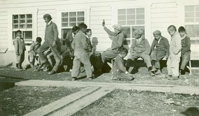Boys at Sioux Lookout Residential School