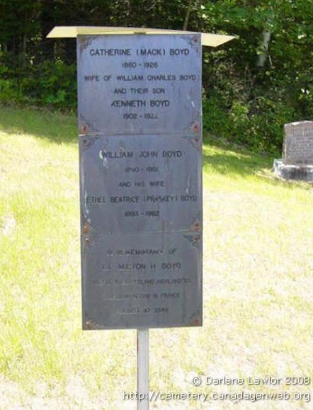 Mundell Donaldson Cemetery Frontenac County