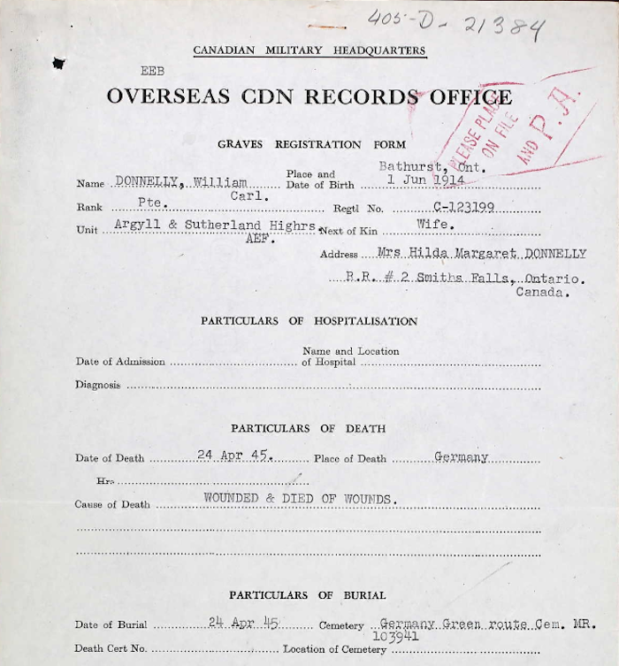 Grave Registration Form