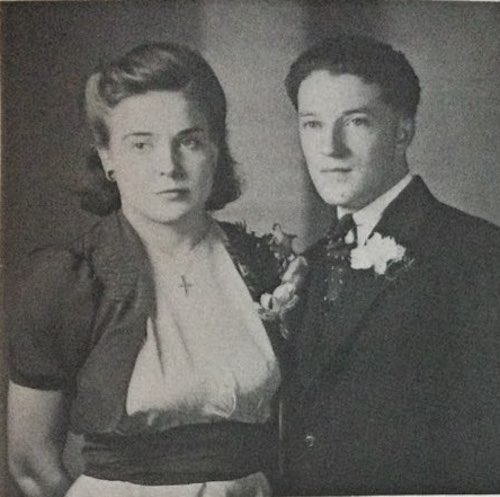 Wedding 2 March 1942 Ira and Ramona Mona Hedman