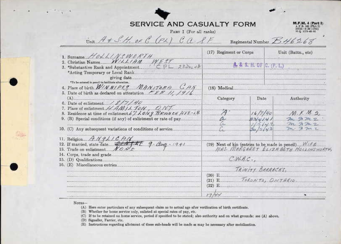 Service Casualty Form