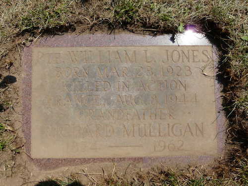 Gravemarker Pte William Lewis Jones
