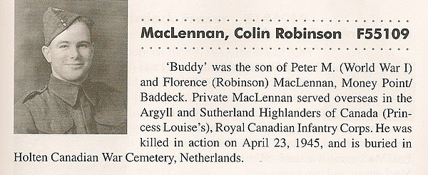 Obituary Pte MacLennan