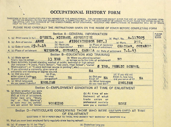 The Argylls -- Pte Michael Augustine O'Neil (1914–44) (A 117025)