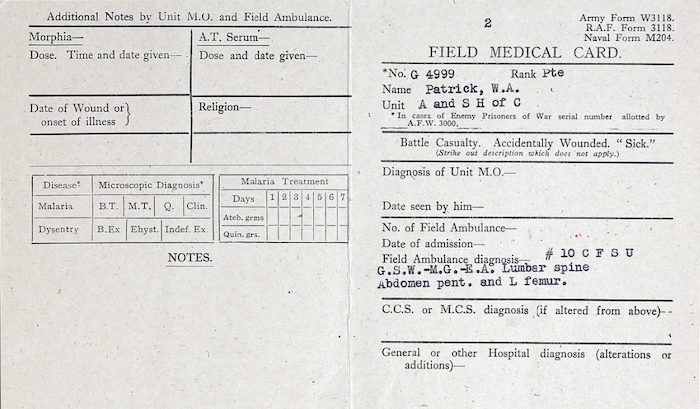 Field Medical Card 1
