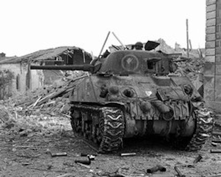 Sherman tank at Moerbrugge