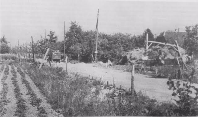 Main road to Veen from Sonsbeck, March 1945