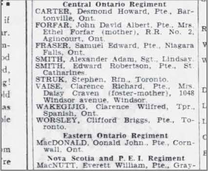 Newspaper Pte Vaise and other deceased